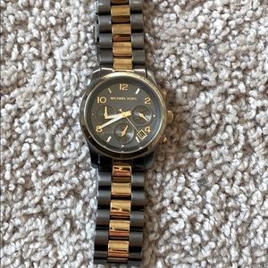 Michael Kors Unisex Gold and Gunmetal watch